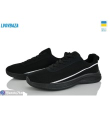 Кросівки чоловічі на весну/осінь (6 пар р.40-45) чорний  "LEOBAZA"