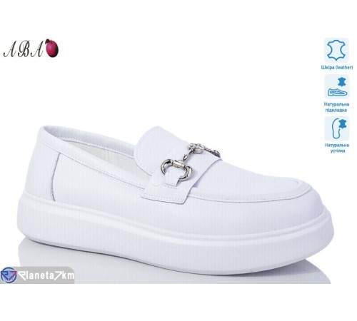 Туфлі жіночі на весну/осінь (8 пар р.36-41) білий  "Aba"