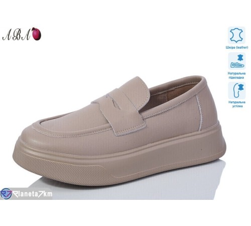 Туфлі жіночі на весну/осінь (8 пар р.36-41) коричневий  "Aba"