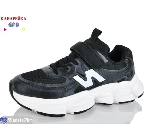 Дитячі кросівки на весну/осінь (8 пар р.32-37) чорний  "GFB-Канарейка"