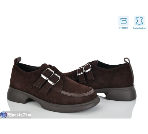 Туфлі жіночі на весну/осінь (6 пар р.36-40) коричневий  "Linda"