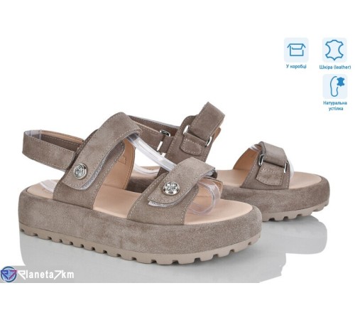 Босоніжки жіночі на літо (6 пар р.36-40) коричневий  "Linda"