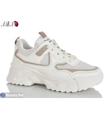 Кросівки жіночі на весну/осінь (8 пар р.37-42) бежевий  "Aba"