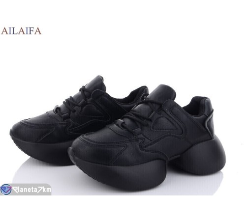 Кросівки жіночі на весну/осінь (6 пар р.36-41) чорний  "Latifa"