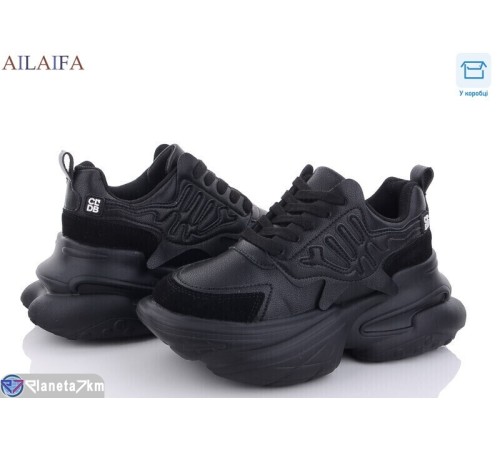 Кросівки жіночі на весну/осінь (6 пар р.36-41) чорний  "Latifa"