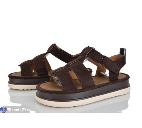 Босоніжки жіночі на літо (8 пар р.36-41) коричневий  "LOREDANA"