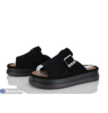 Шлепки жіночі на літо (8 пар р.36-41) чорний  "LOREDANA"