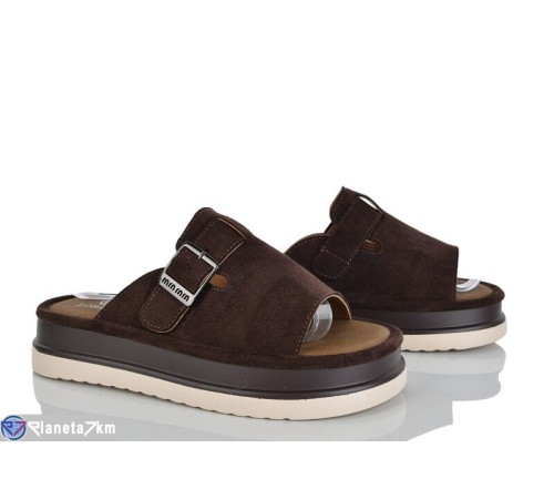 Шлепки жіночі на літо (8 пар р.36-41) коричневий  "LOREDANA"