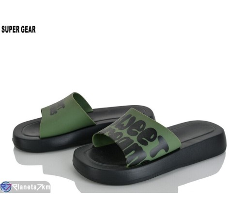 Шлепки жіночі на літо (10 пар р.36-41) зелений  "Super Gear"