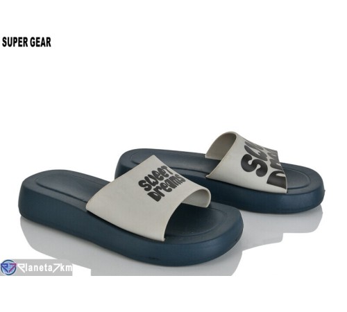 Шлепки жіночі на літо (10 пар р.36-41) сірий  "Super Gear"