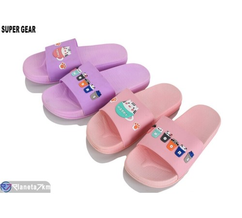 Шлепки жіночі на літо (12 пар р.36-41) мікс  "Super Gear"