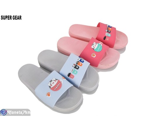 Шлепки жіночі на літо (12 пар р.36-41) мікс  "Super Gear"