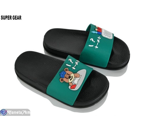 Шлепки дитячі на літо (12 пар р.24-29) зелений  "Super Gear"