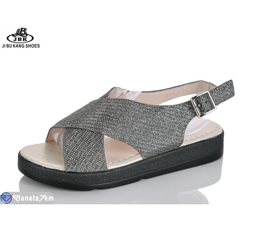 Босоніжки жіночі на літо (6 пар р.36-41) срібний  "Jibukang"