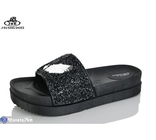 Шлепки жіночі на літо (12 пар р.36-41) чорний  "Jibukang"