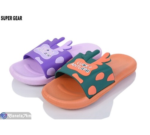 Шлепки дитячі на літо (12 пар р.30-35) мікс  "Super Gear"