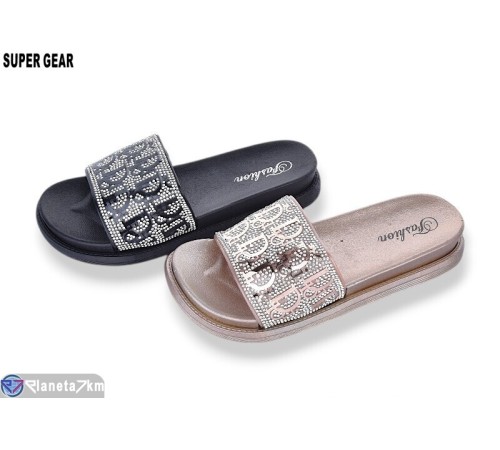 Шлепки жіночі на літо (12 пар р.36-41) мікс  "Super Gear"