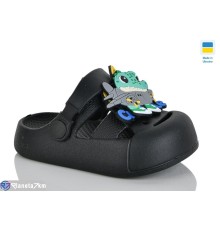 Кроки дитячі на літо (8 пар р.24-29) чорний  "Korka"