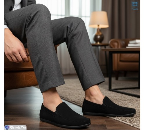 Туфлі чоловічі на весну/осінь (8 пар р.40-45) чорний  "KULIBABA"