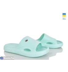 Шлепки жіночі на літо (8 пар р.37-41) зелений  "LEO"