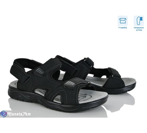 Сандалі чоловічі на літо (8 пар р.41-46) чорний  "CLAN"