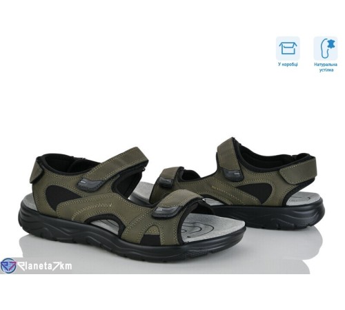 Сандалі чоловічі на літо (8 пар р.41-46) зелений  "CLAN"