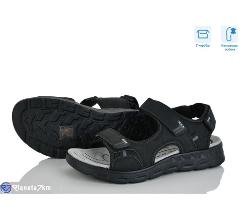 Сандалі чоловічі на літо (8 пар р.41-46) чорний  "CLAN"