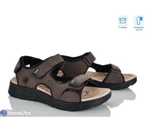 Сандалі чоловічі на літо (8 пар р.41-46) коричневий  "CLAN"