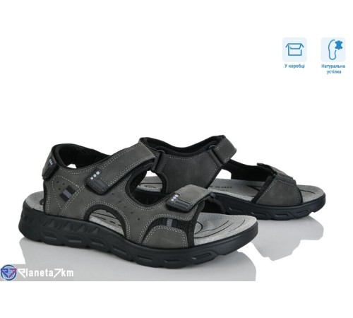 Сандалі чоловічі на літо (8 пар р.41-46) сірий  "CLAN"