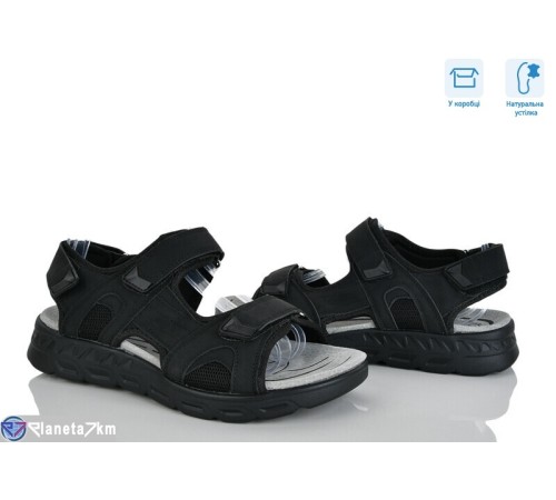 Сандалі чоловічі на літо (8 пар р.41-46) чорний  "CLAN"