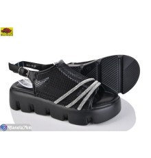 Босоніжки жіночі на літо (8 пар р.36-41) чорний  "Mei De Li"