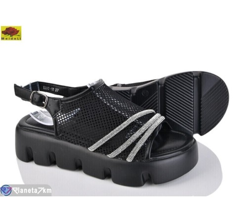 Босоніжки жіночі на літо (8 пар р.36-41) чорний  "Mei De Li"