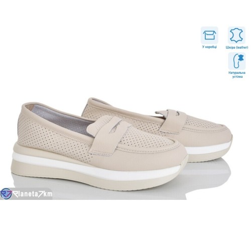 Туфлі жіночі на літо (8 пар р.36-41) бежевий  "Mirella"