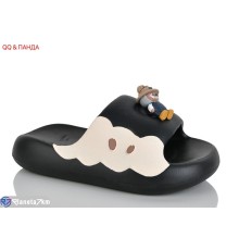 Шлепки жіночі на літо (6 пар р.36-41) чорний  "QQ&Панда"