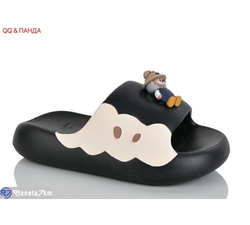 Шлепки жіночі на літо (6 пар р.36-41) чорний  "QQ&Панда"
