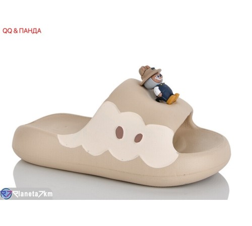 Шлепки жіночі на літо (6 пар р.36-41) бежевий  "QQ&Панда"