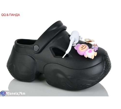 Кроки жіночі на літо (6 пар р.36-41) чорний  "QQ&Панда"