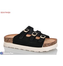 Шлепки жіночі на літо (8 пар р.36-41) чорний  "QQ&Панда"