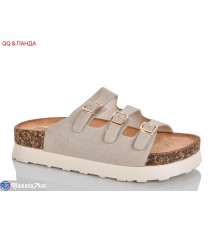 Шлепки жіночі на літо (8 пар р.36-41) бежевий  "QQ&Панда"