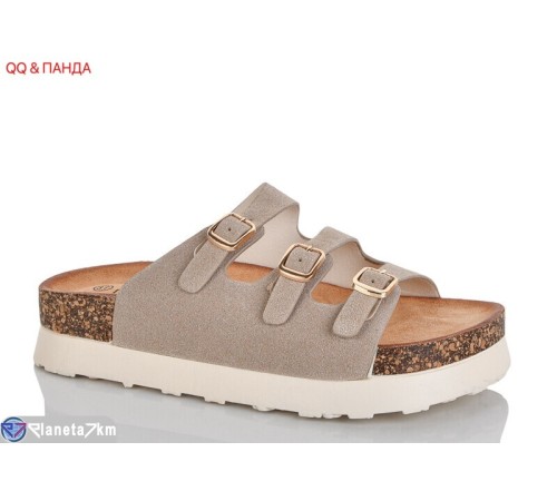 Шлепки жіночі на літо (8 пар р.36-41) коричневий  "QQ&Панда"