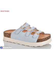 Шлепки жіночі на літо (8 пар р.36-41) блакитний  "QQ&Панда"