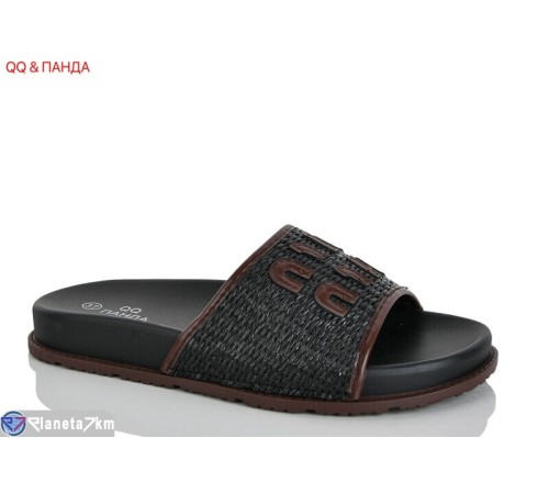 Шлепки жіночі на літо (8 пар р.36-41) чорний  "QQ&Панда"