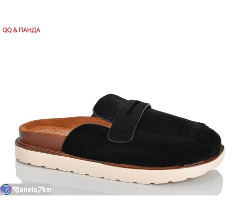 Шлепки жіночі на літо (8 пар р.36-41) чорний  "QQ&Панда"