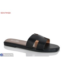 Шлепки жіночі на літо (8 пар р.36-41) чорний  "QQ&Панда"