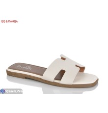 Шлепки жіночі на літо (8 пар р.36-41) бежевий  "QQ&Панда"