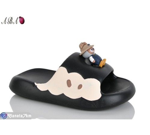 Шлепки дитячі на літо (6 пар р.30-35) чорний  "Aba"