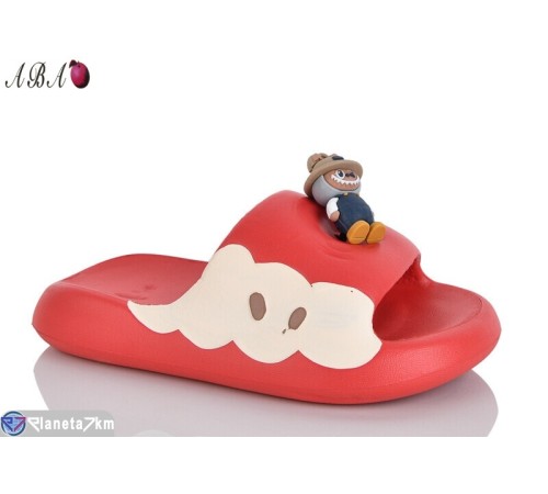 Шлепки дитячі на літо (6 пар р.30-35) червоний  "Aba"