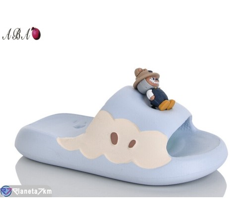 Шлепки дитячі на літо (6 пар р.30-35) блакитний  "Aba"