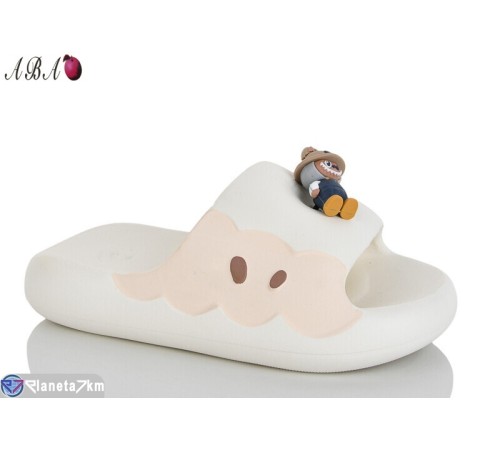 Шлепки жіночі на літо (6 пар р.36-41) білий  "Aba"