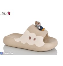 Шлепки жіночі на літо (6 пар р.36-41) бежевий  "Aba"